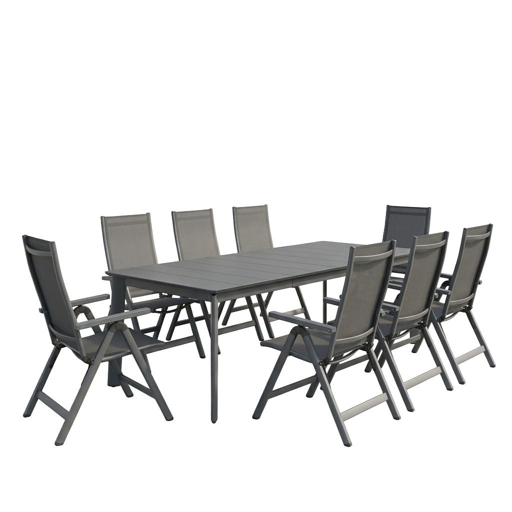 OUTLIV. Jacob Gartenmöbel-Set XL (8 Plätze) Tisch 220x100cm