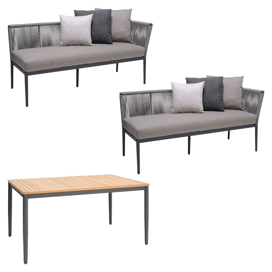 LifestyleGarden Topaz Dininglounge Aluminium/Rope/Olefin