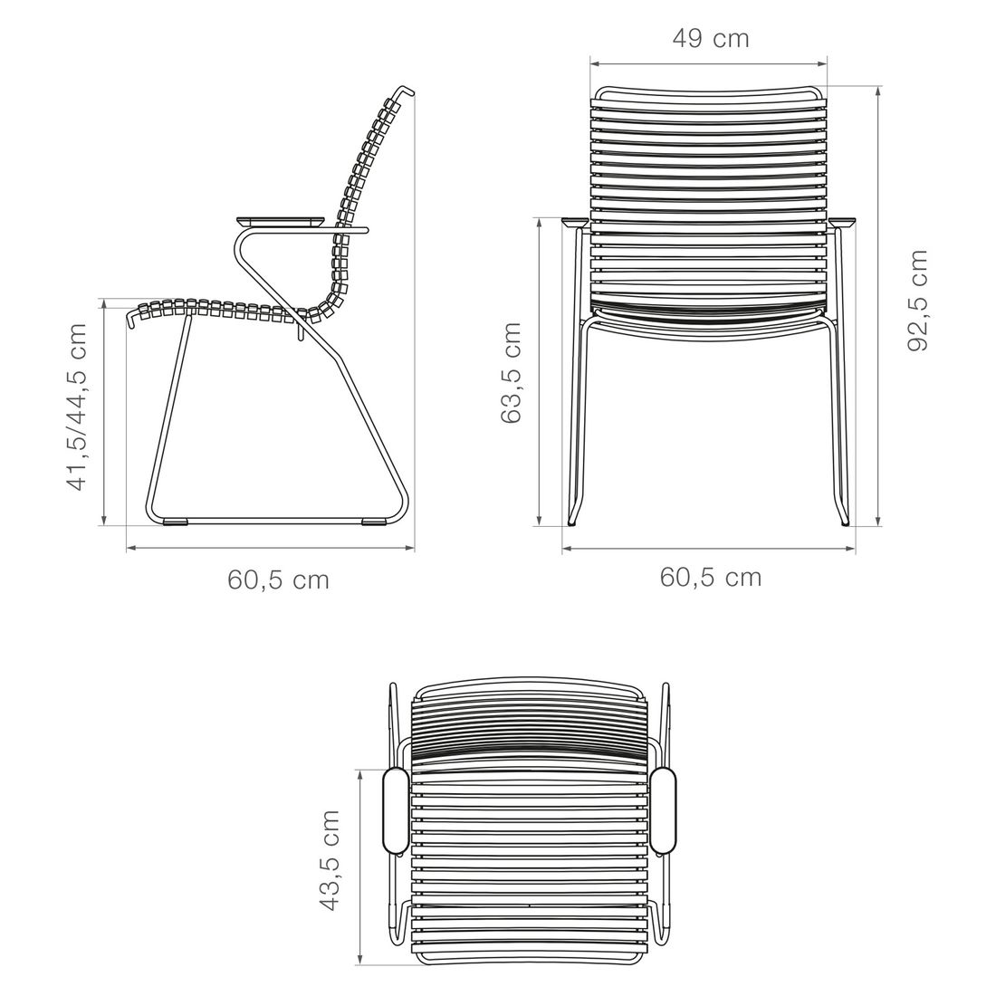 Houe Click Tall Gartensessel Stahl/Kunststoff