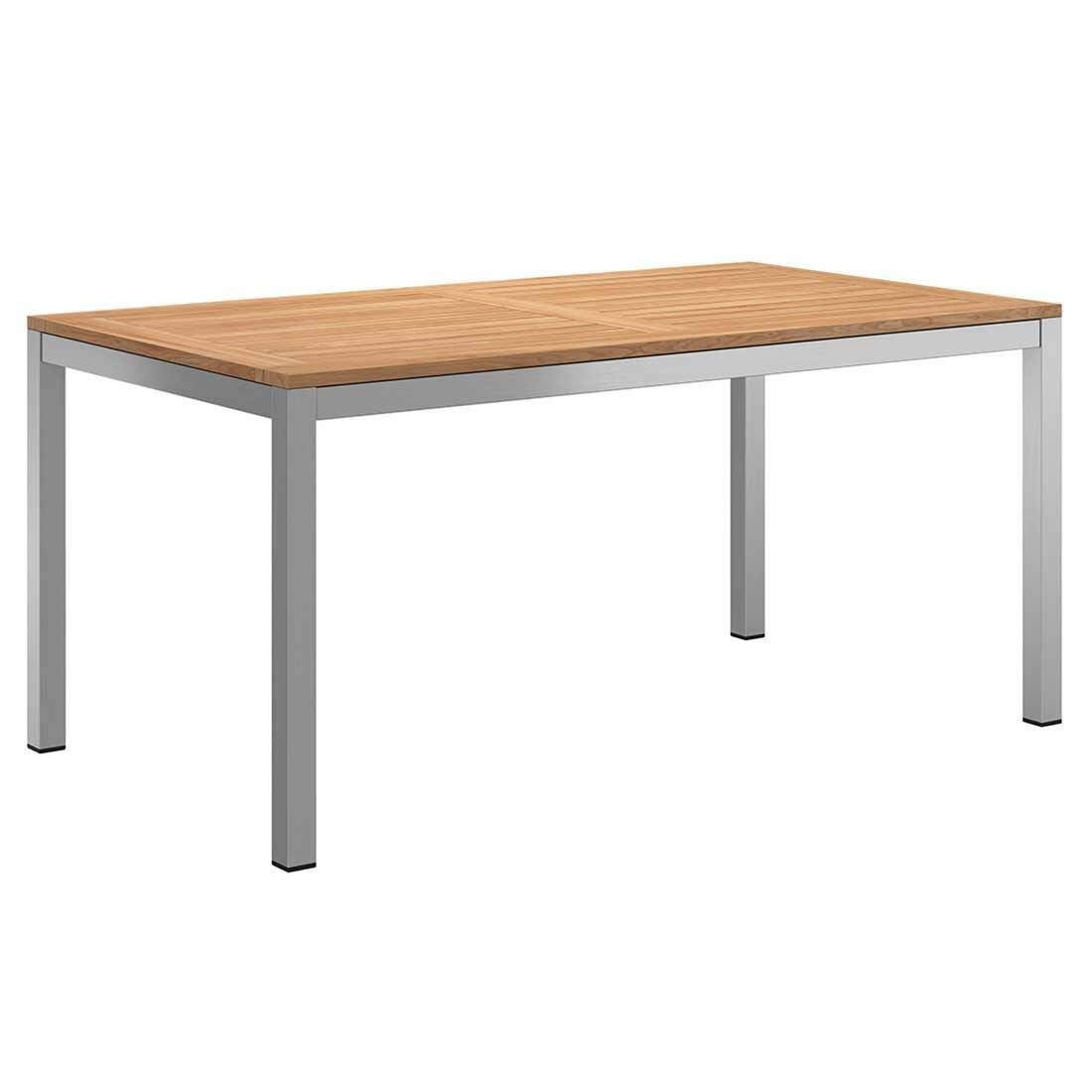 OUTLIV. Gartentisch 160x90cm Edelstahl/Teak
