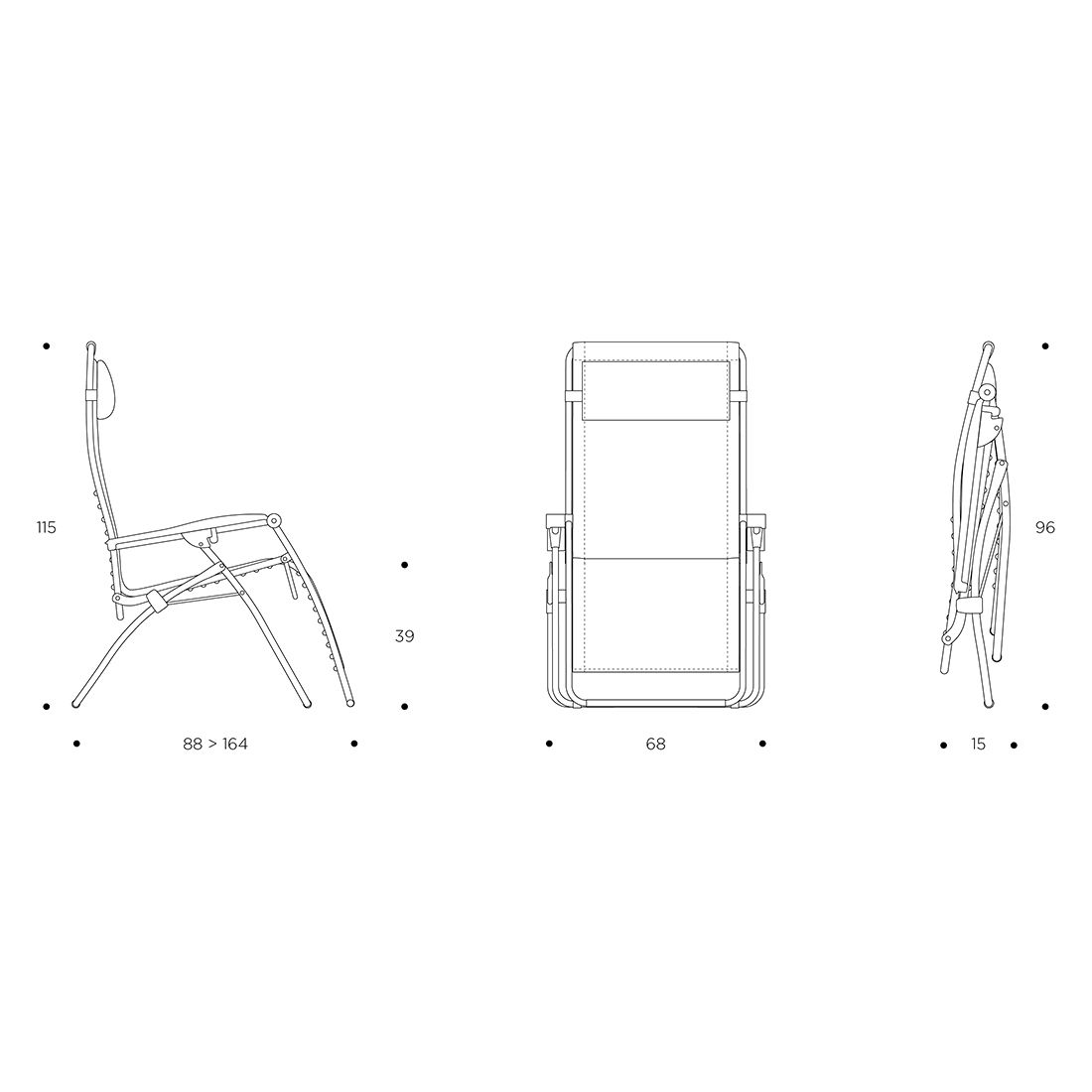 Lafuma RSXA Clip Relaxliege Stahl/Batyline