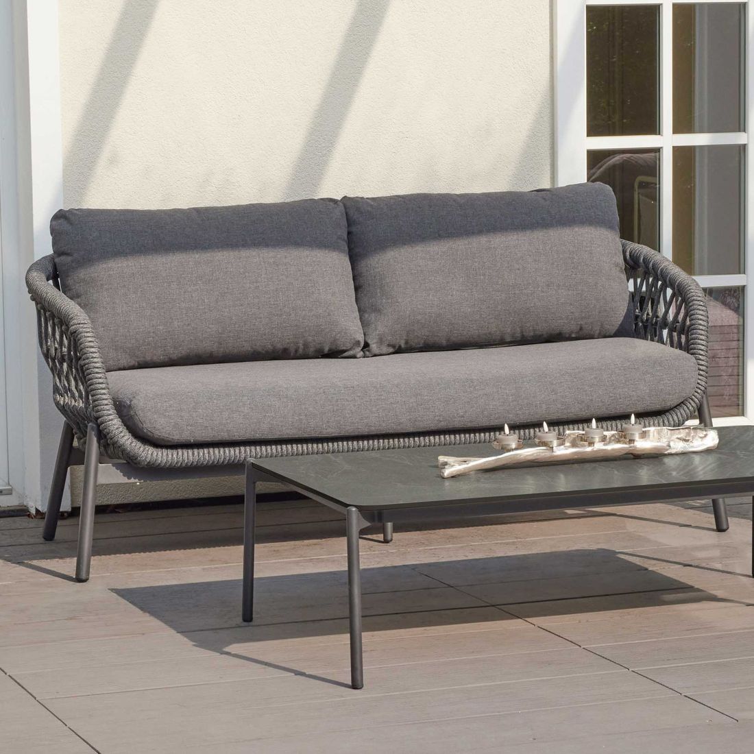 LC Garden Bari Gartenloungesofa Aluminium/Rope