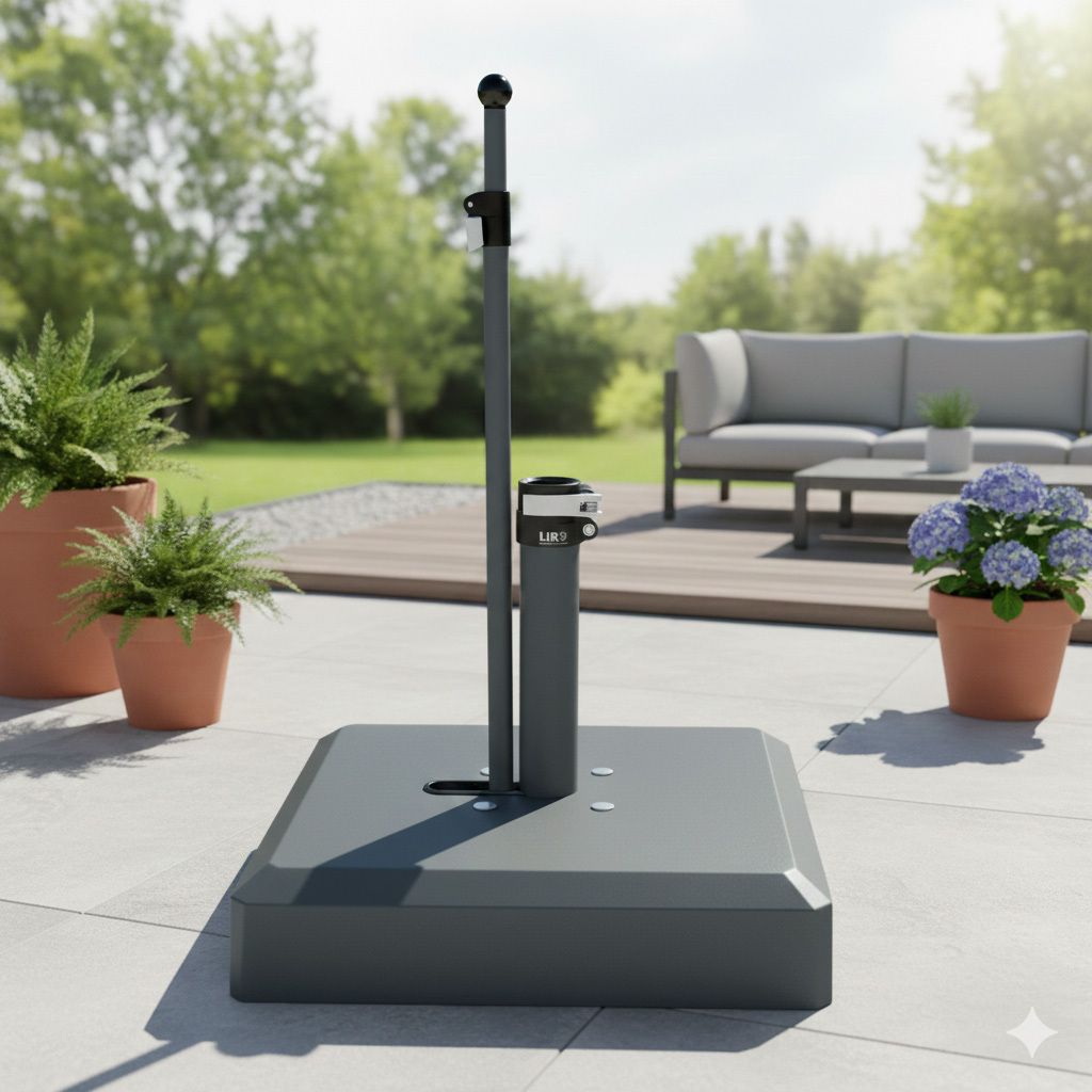 LiRo Alu-Vario Mobiler Schirmständer-Schnellspanner 85kg