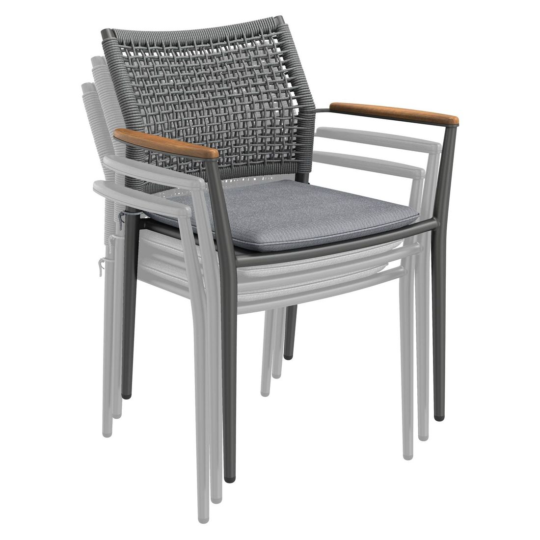 OUTLIV. Aruba Stapelsessel Aluminium/Rope