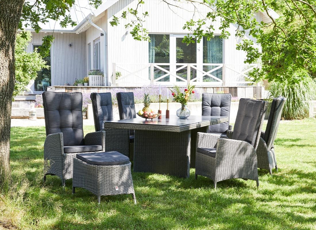 LC Garden Barcelona Loungehocker Geflecht/Kunstfaser