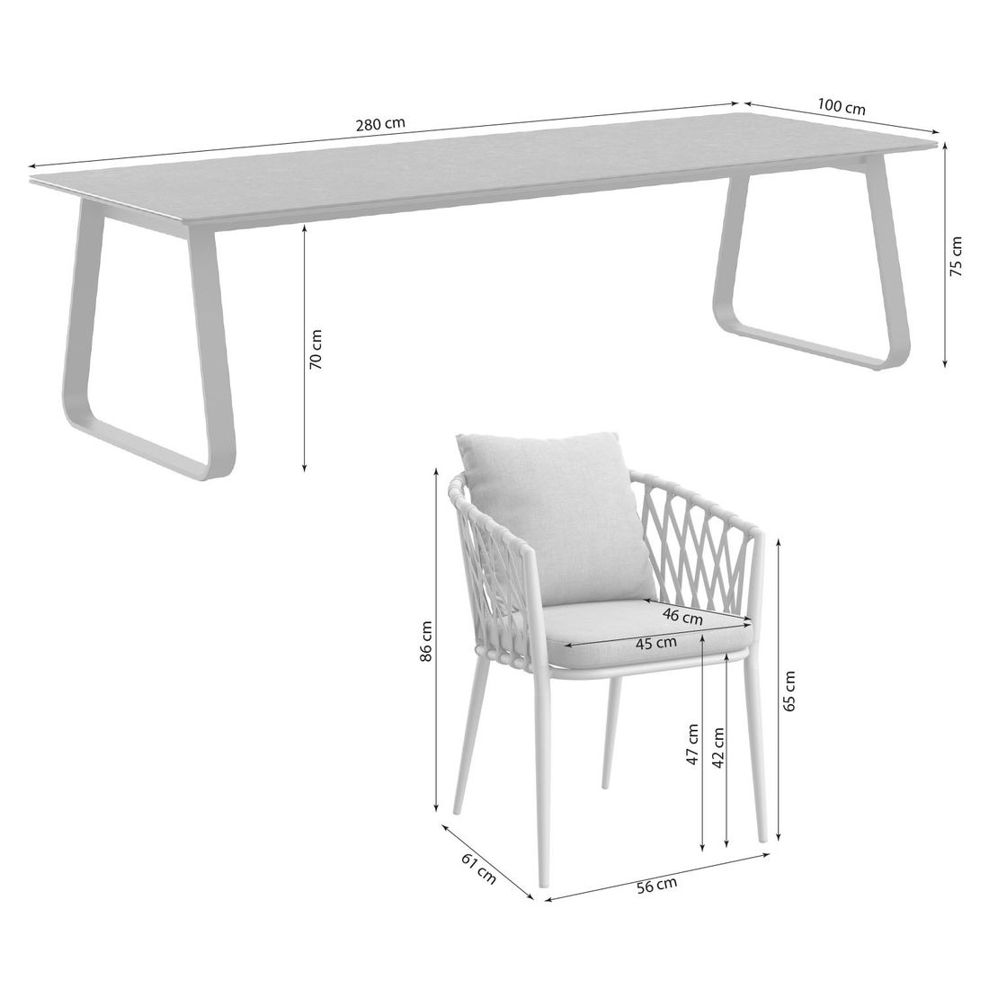 LC Garden Sunrepo Gartenmöbel-Set mit OUTLIV. Tisch