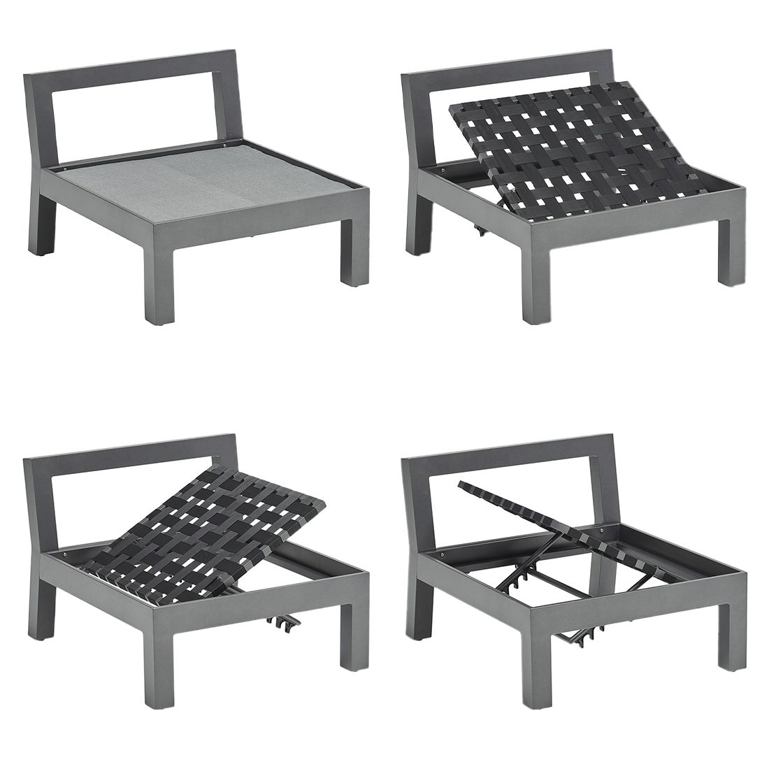 Kettler Comfort Mittelmodul Aluminium/Agora