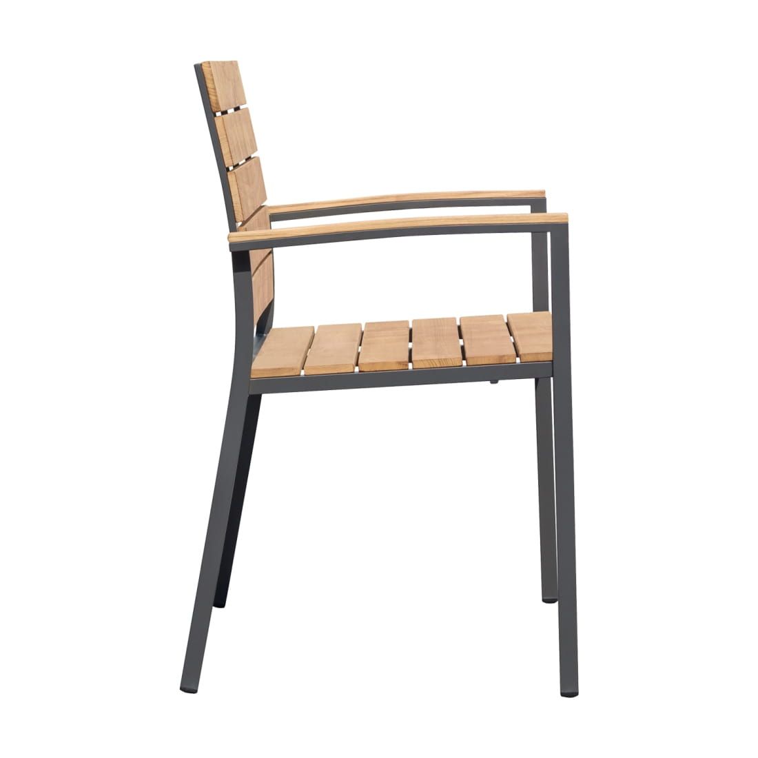 OUTLIV. Pamplona Gartenbank Edelstahl/Teak