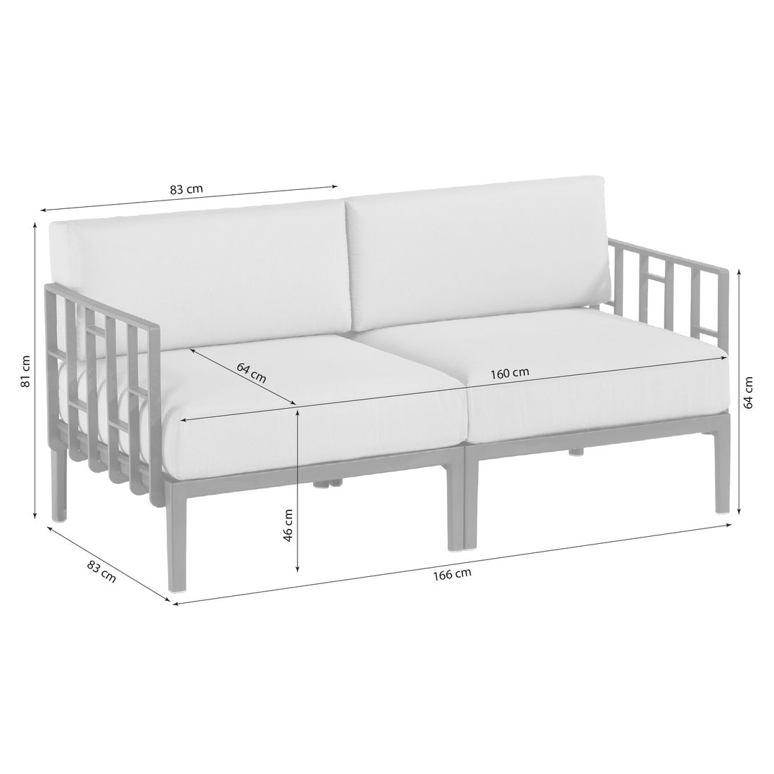 Gaber Enjoy Gartenloungesofa Kunststoff/Mischgewebe