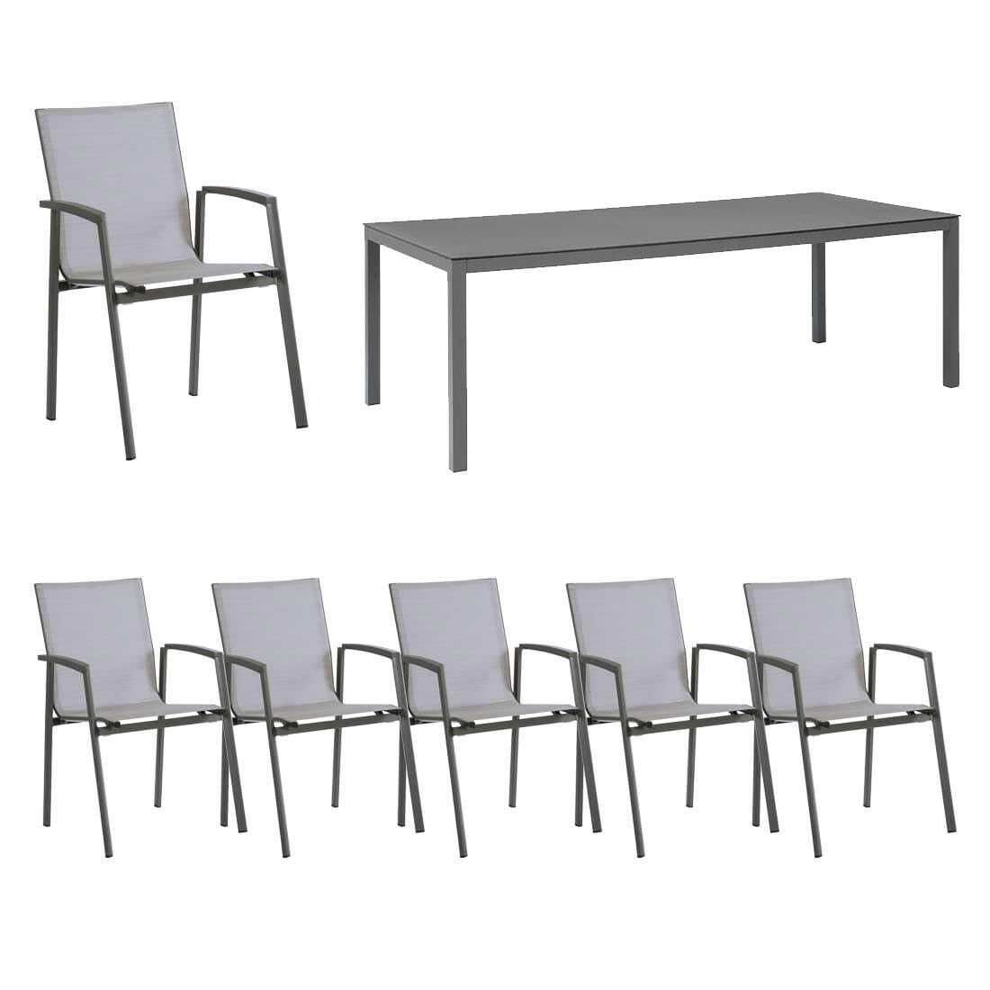 Stern New Top Gartenmöbel-Set L (6 Plätze) mit OUTLIV. Tisch 220x100cm