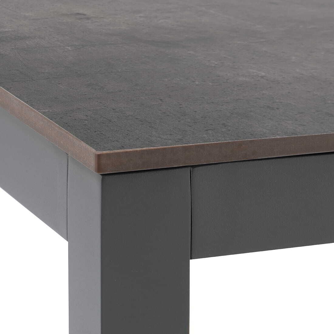 OUTLIV. Gartentisch 90x90cm Aluminium/HPL