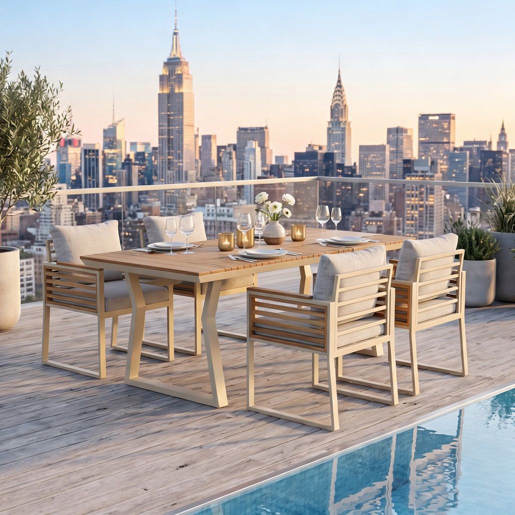 OUTLIV. New York City Gartenmöbel-Set Tisch 200x90cm