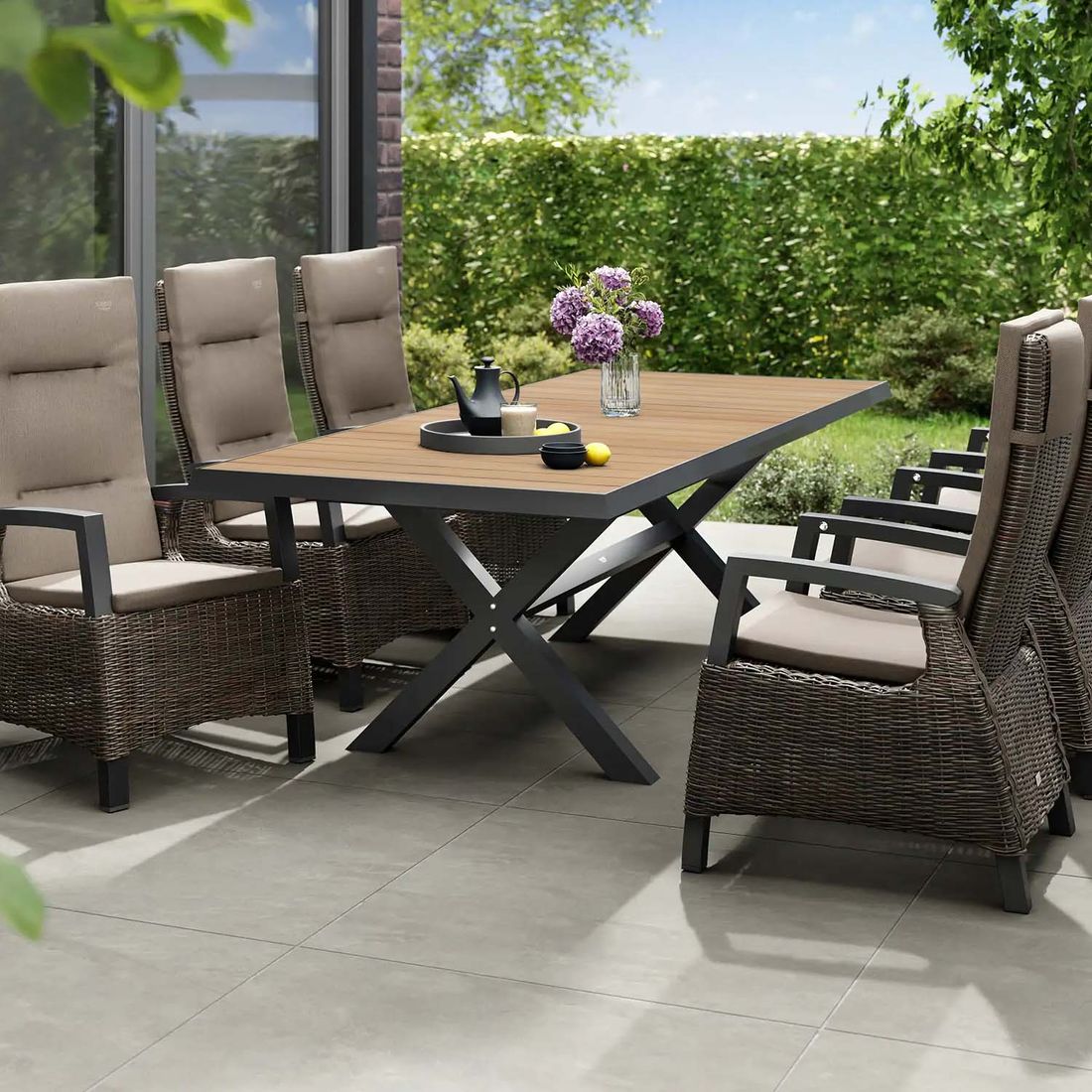 Siena Garden Sincro Gartentisch 200x100cm Aluminium/Teak