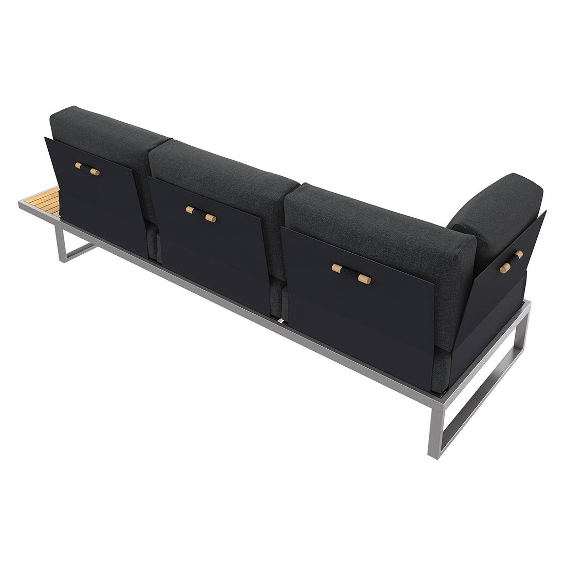 OUTLIV. Capri Gartenloungesofa verstellbar Edelstahl/Polyester