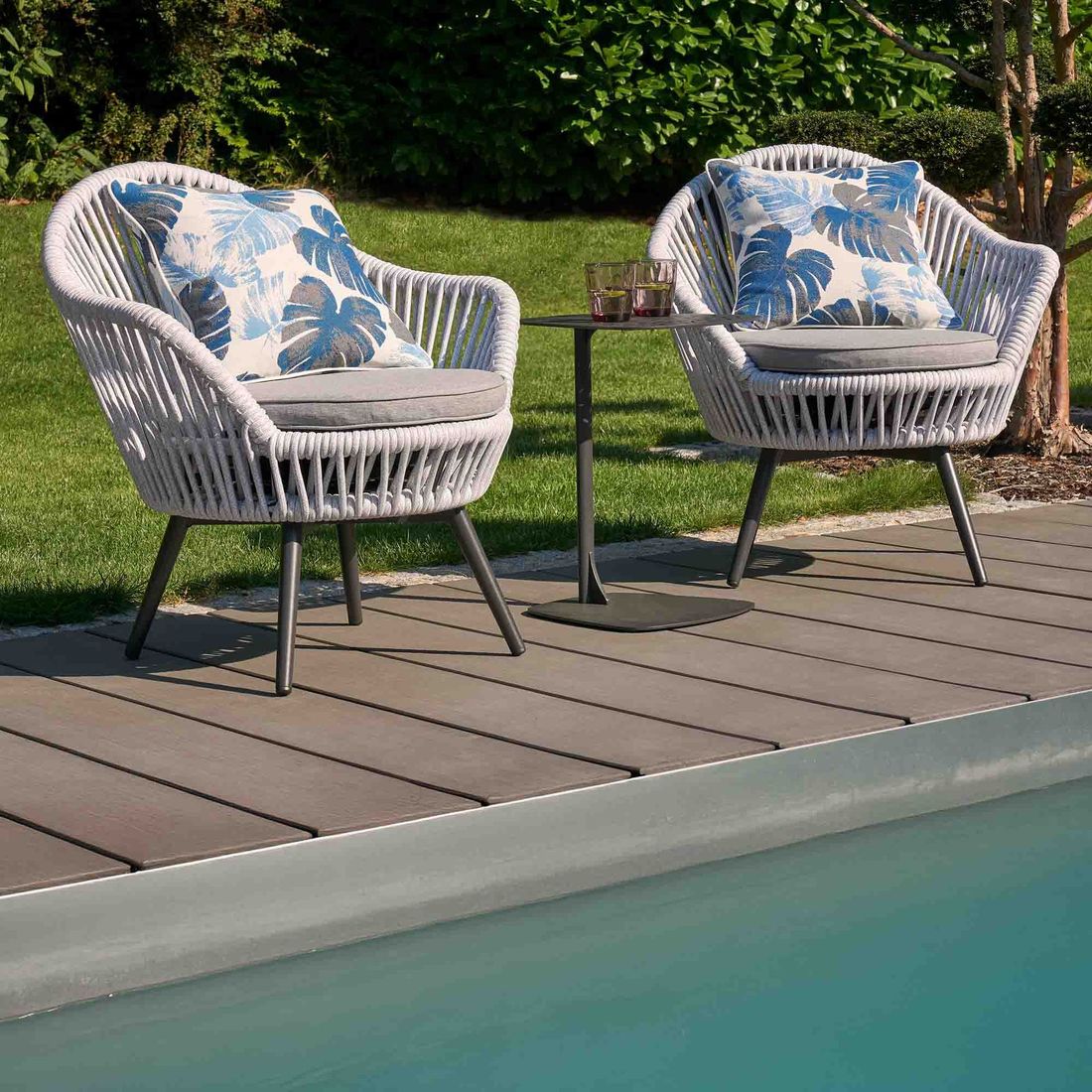 LC Garden Bari Loungesessel Aluminium/Rope