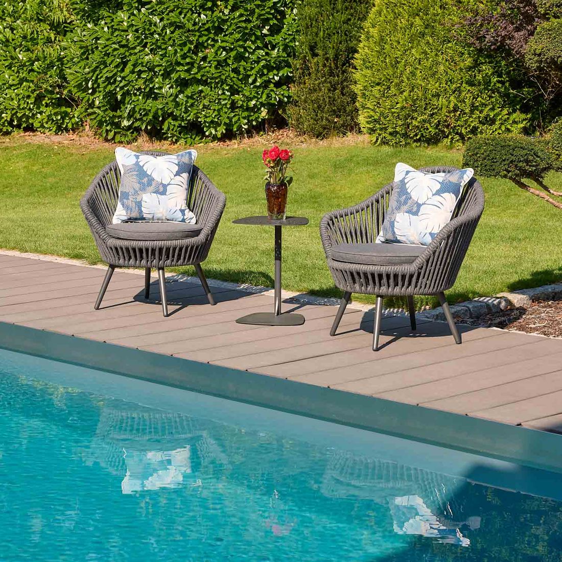 LC Garden Bari Loungesessel Aluminium/Rope
