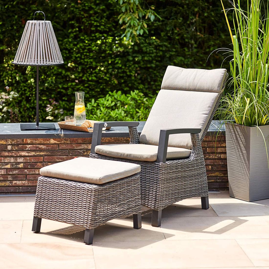 Siena Garden Corido Move Gartensessel Aluminium/Gardino-Geflecht