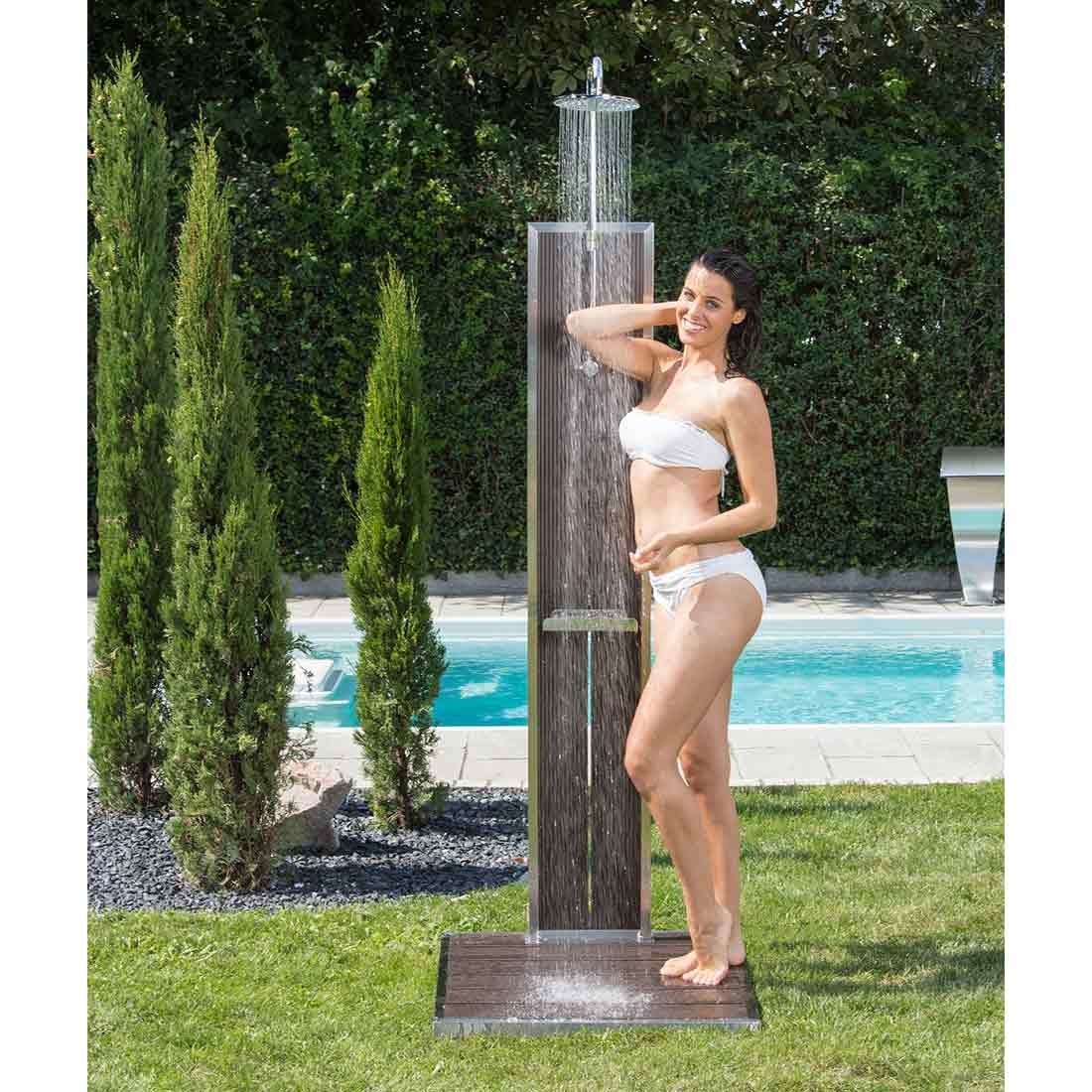 Ideal Bahama Gartendusche Kaltwasser Edelstahl/Kunstholz
