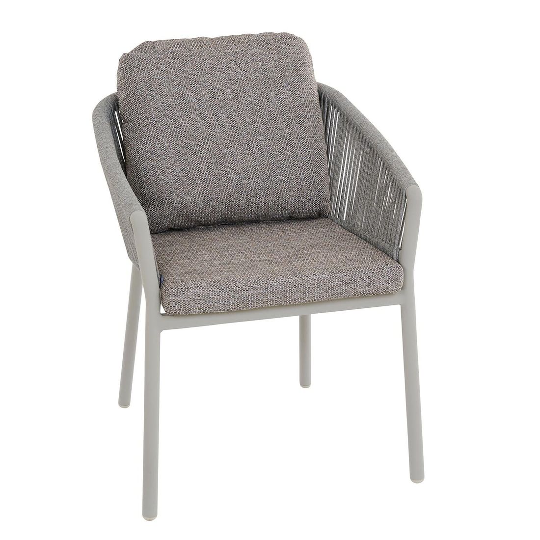 Siena Garden Merano Stapelsessel Aluminium mit Sitz- und Rückenkissen