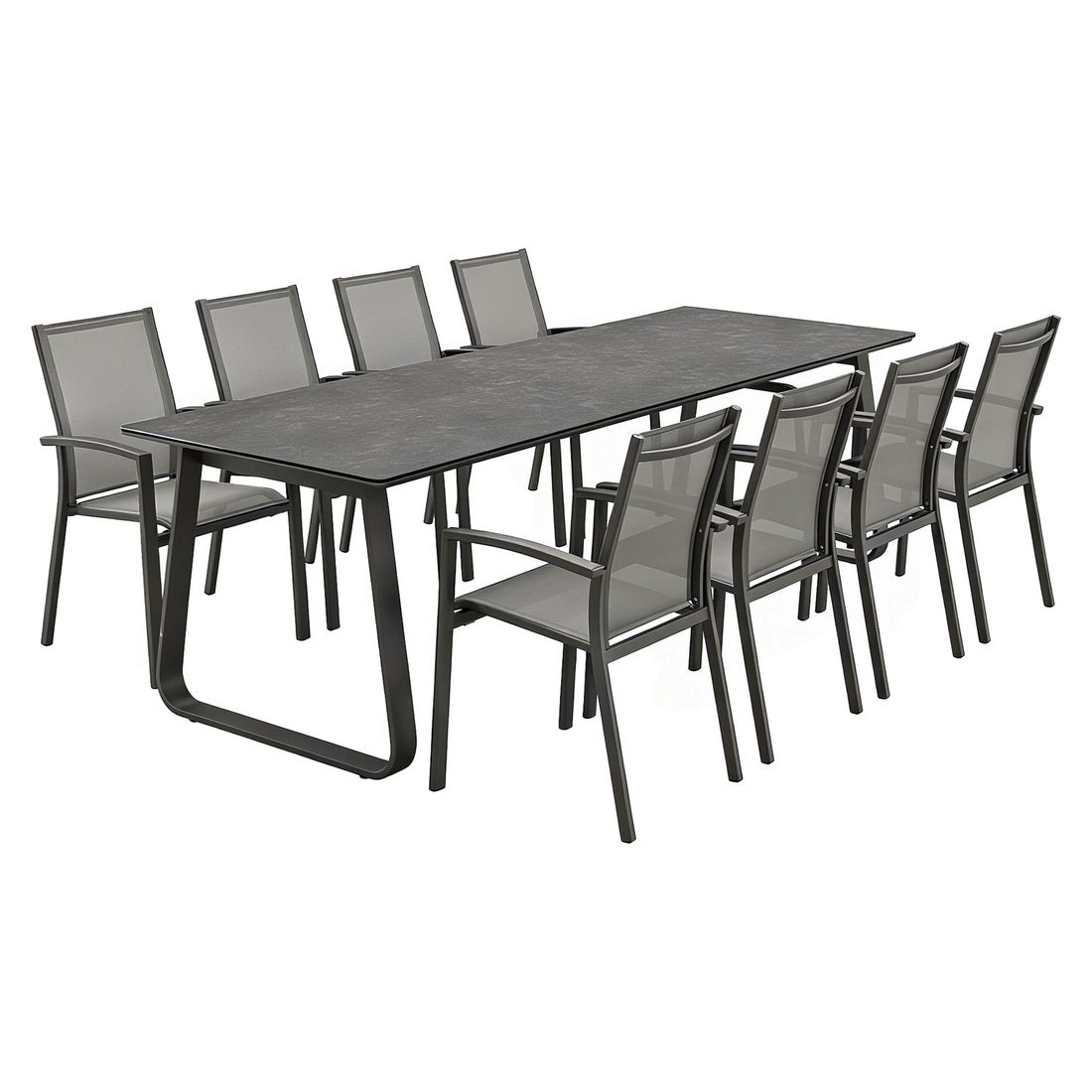 Siena Garden Velia Gartenmöbel-Set XL (8 Plätze) mit OUTLIV. Tisch 280x100cm