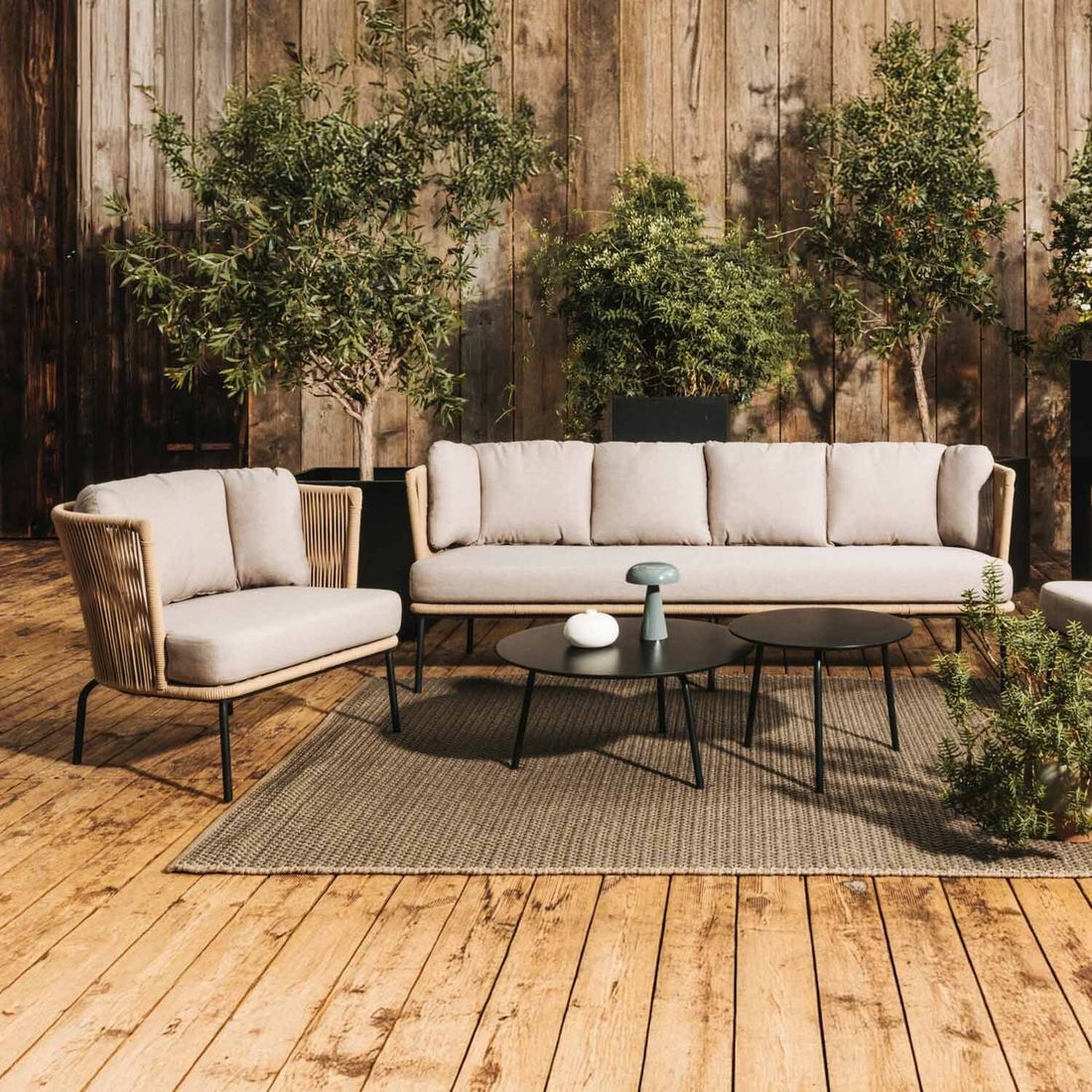 Cosmic Collection Touch Lougesessel Stahl/Rope/Spun Polyester