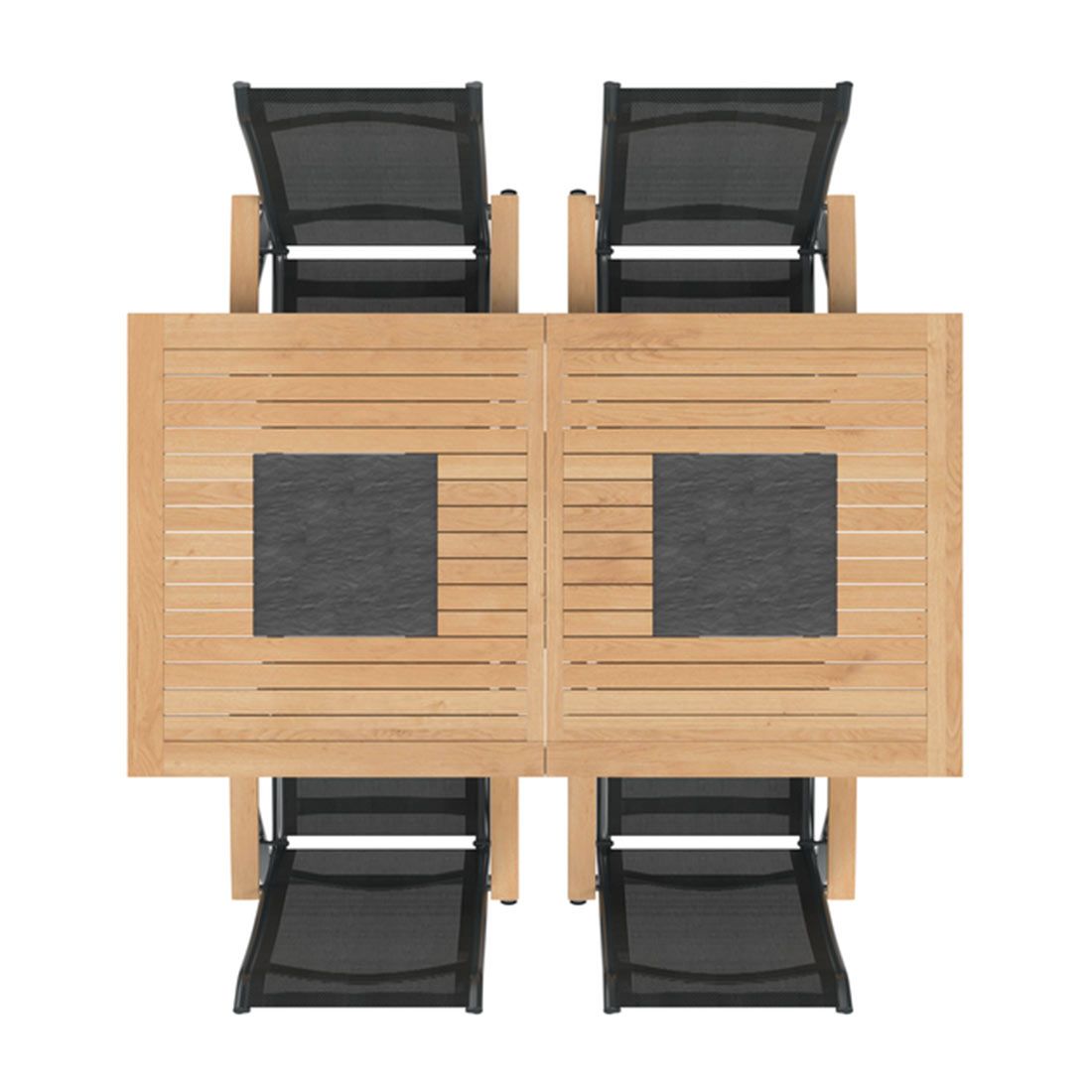 OUTLIV. Alpha Gartenmöbel-Set M (4 Plätze) Tisch 180/240x100cm