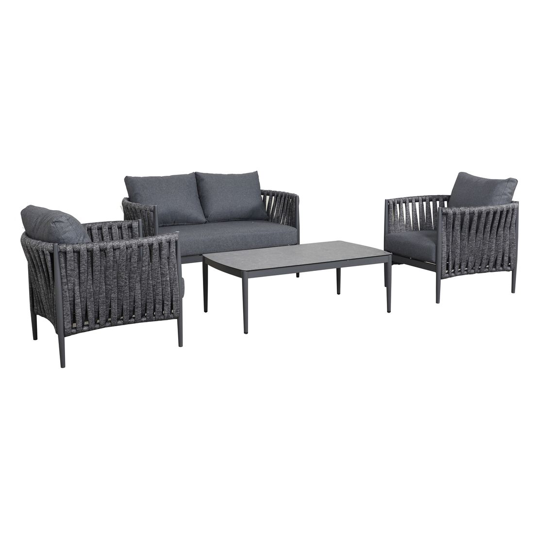 OUTLIV. Lena Loungeset Aluminium/Rope/Createxx