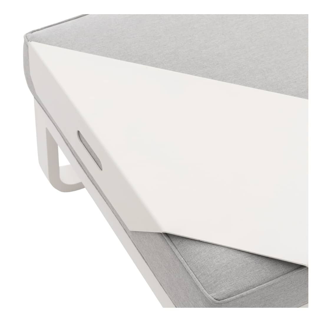 OUTLIV. Ecktablett für Hocker 90,5x35 cm Aluminium