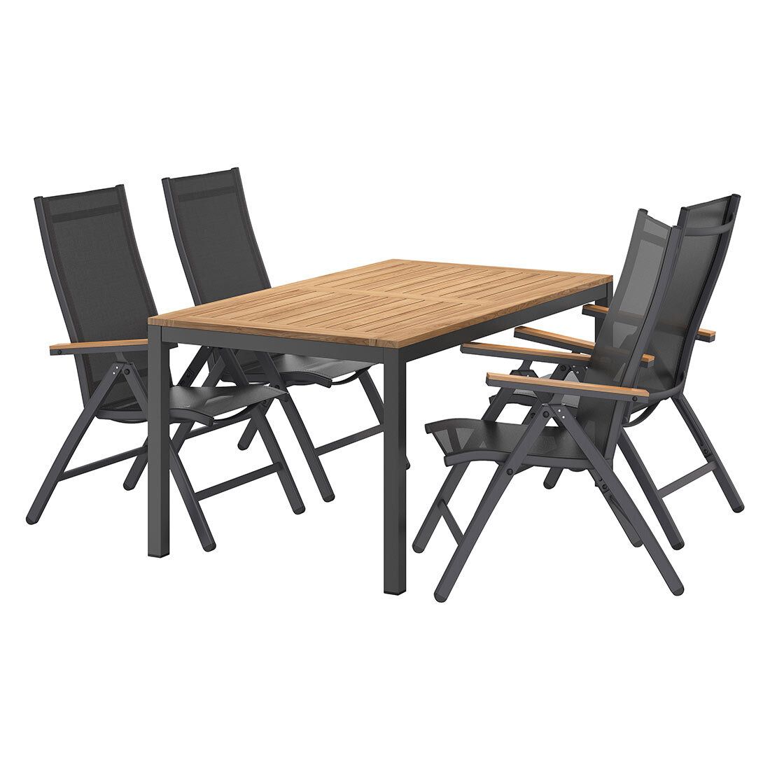 OUTLIV. Kobe Gartenmöbel-Set M (4 Plätze) Tisch 160x90cm