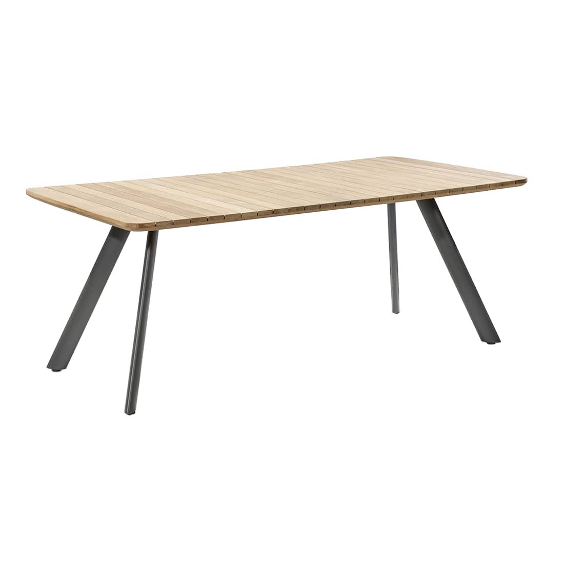 Musterring Schweden Gartentisch 200x95cm Aluminium/Teak