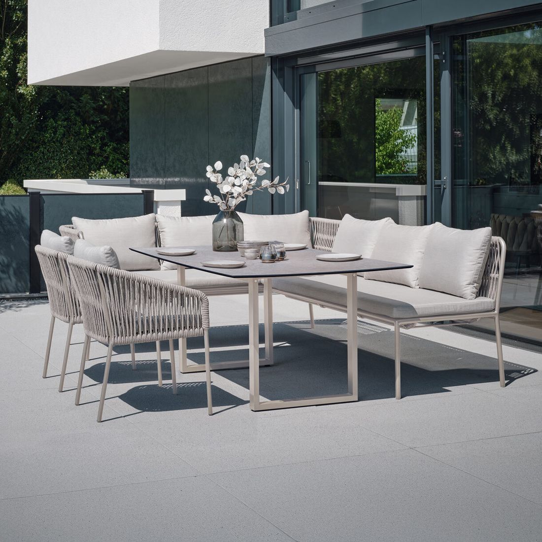Stern Marla Dininglounge Aluminium/Rope/Polyacryl