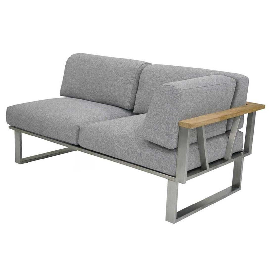 Zebra Belvedere Ecklounge inkl. Loungetisch Edelstahl/Olefin