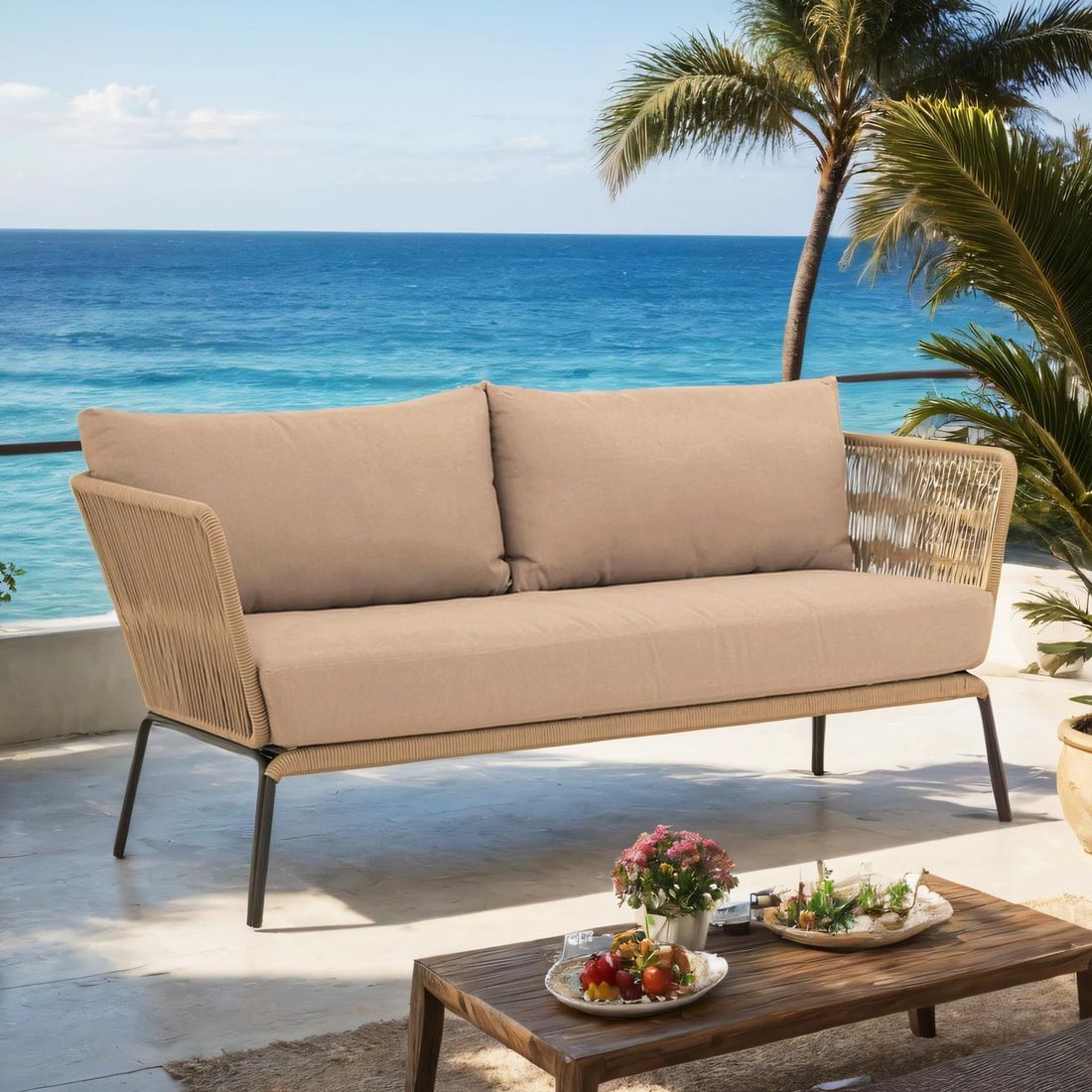 Cosmic Collection Lion Gartenloungesofa Stahl/Rope
