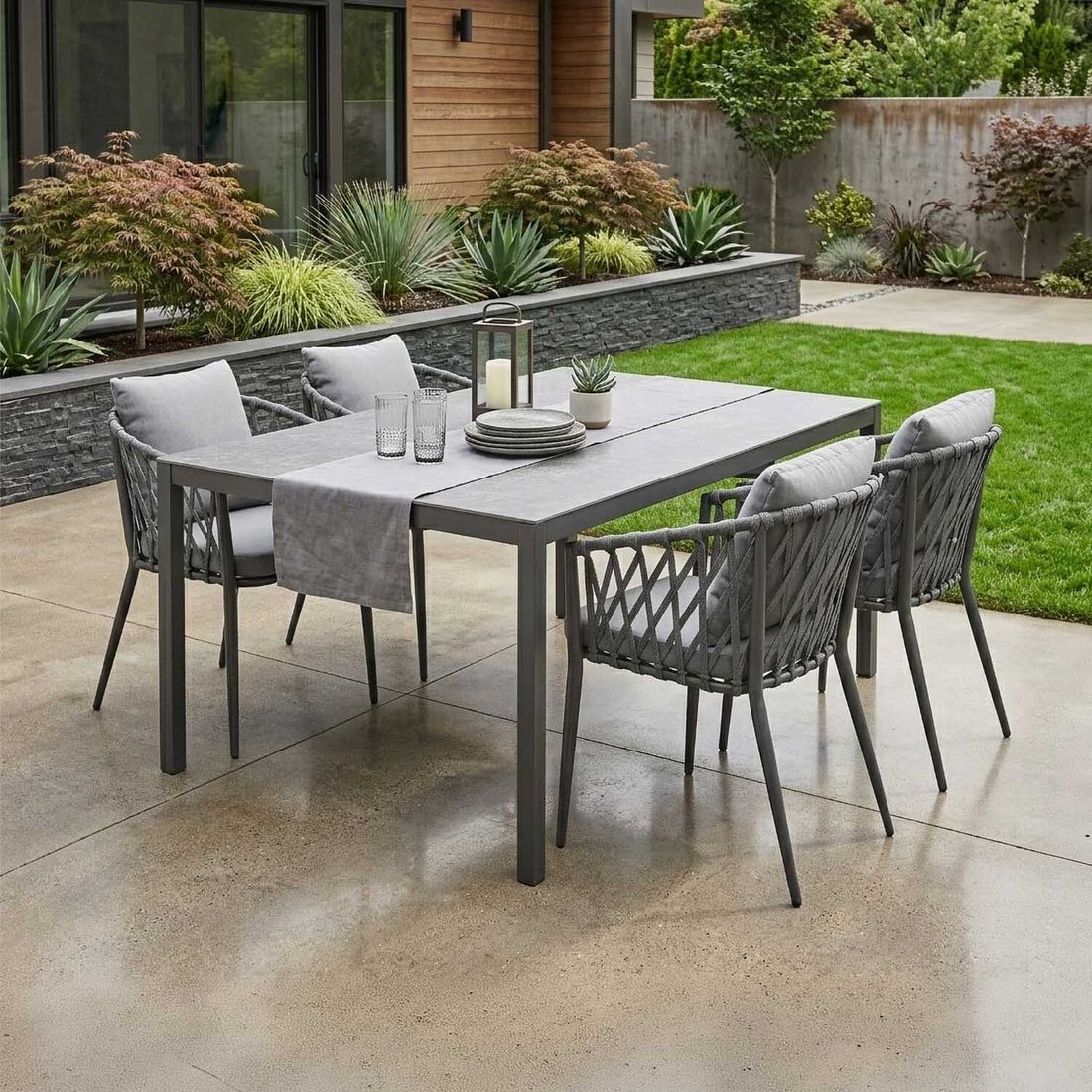 LC Garden Sunrepo Gartenmöbel-Set M (4 Plätze) mit OUTLIV. Tisch 160x100cm