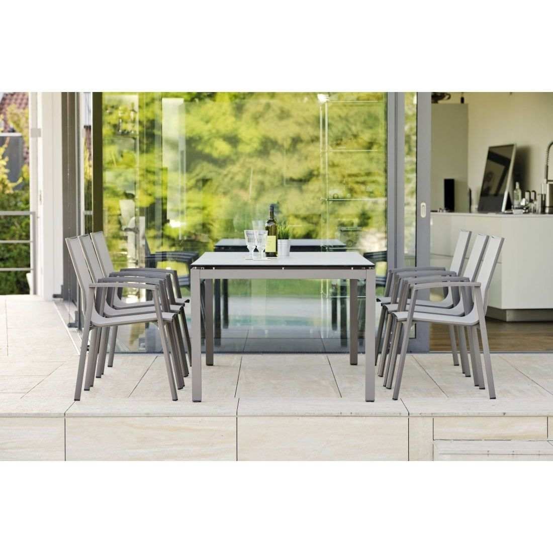 Stern Tischgestell 200x100 cm Aluminium