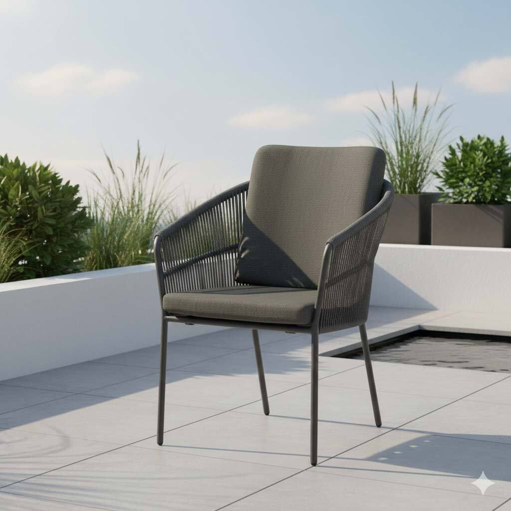 LC Garden Covo Stapelsessel Aluminium mit Sitz- und Rückenkissen