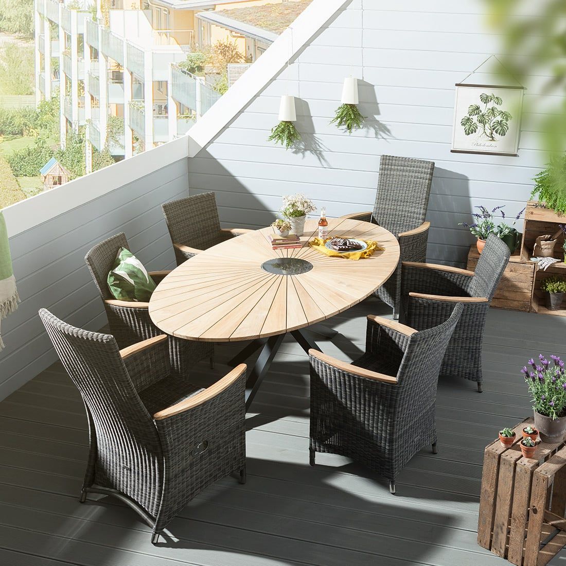 Zebra Status Gartensessel Geflecht