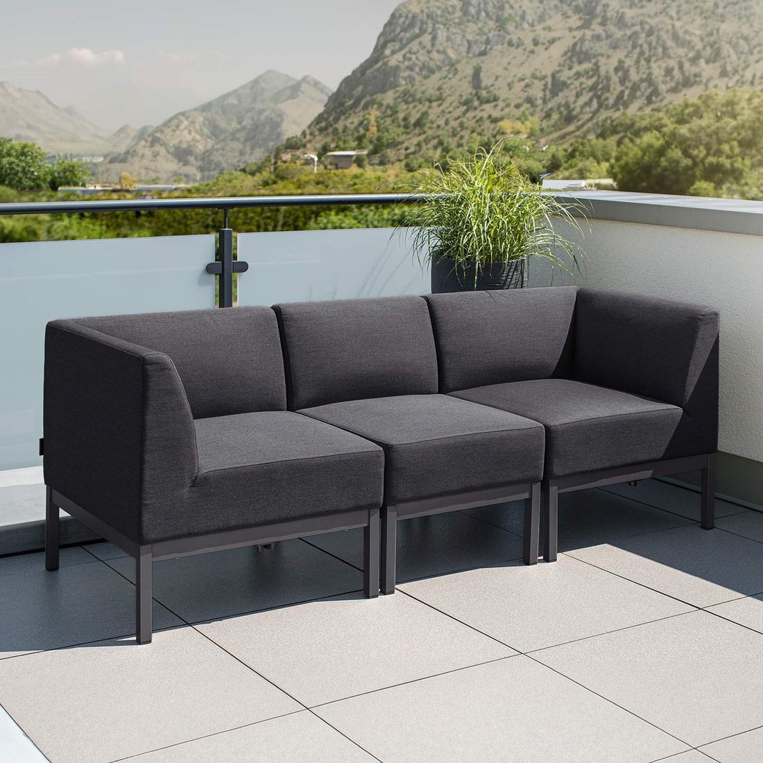 Kettler Pure City-Line Gartensofa Aluminium/Sunbrella®