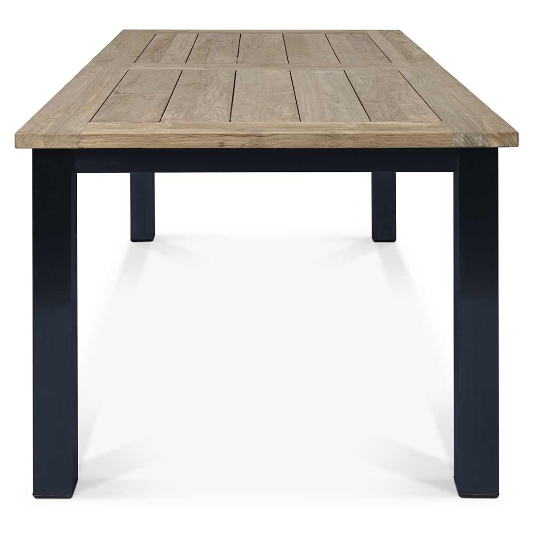 OUTLIV. Oxford Ausziehtisch 200/260x100cm Edelstahl/Teak Recycelt