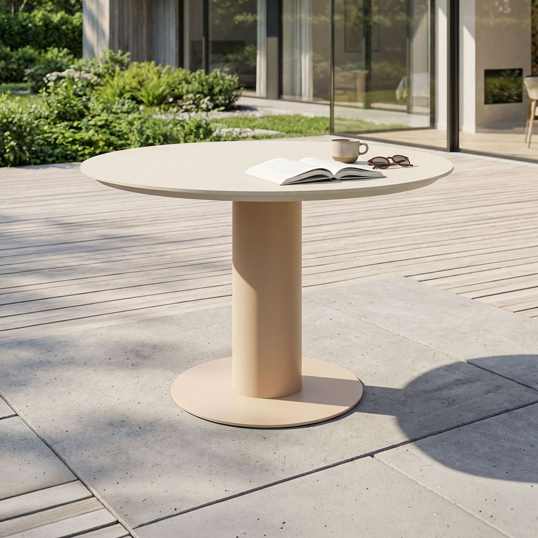 Hartman Girona Gartentisch Ø120cm Aluminium/Keramik