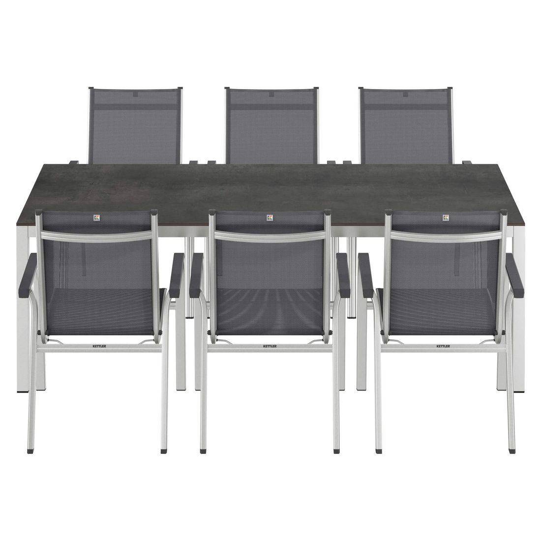 Kettler Basic Plus Gartenmöbel-Set 7-tlg Tisch 220x100cm