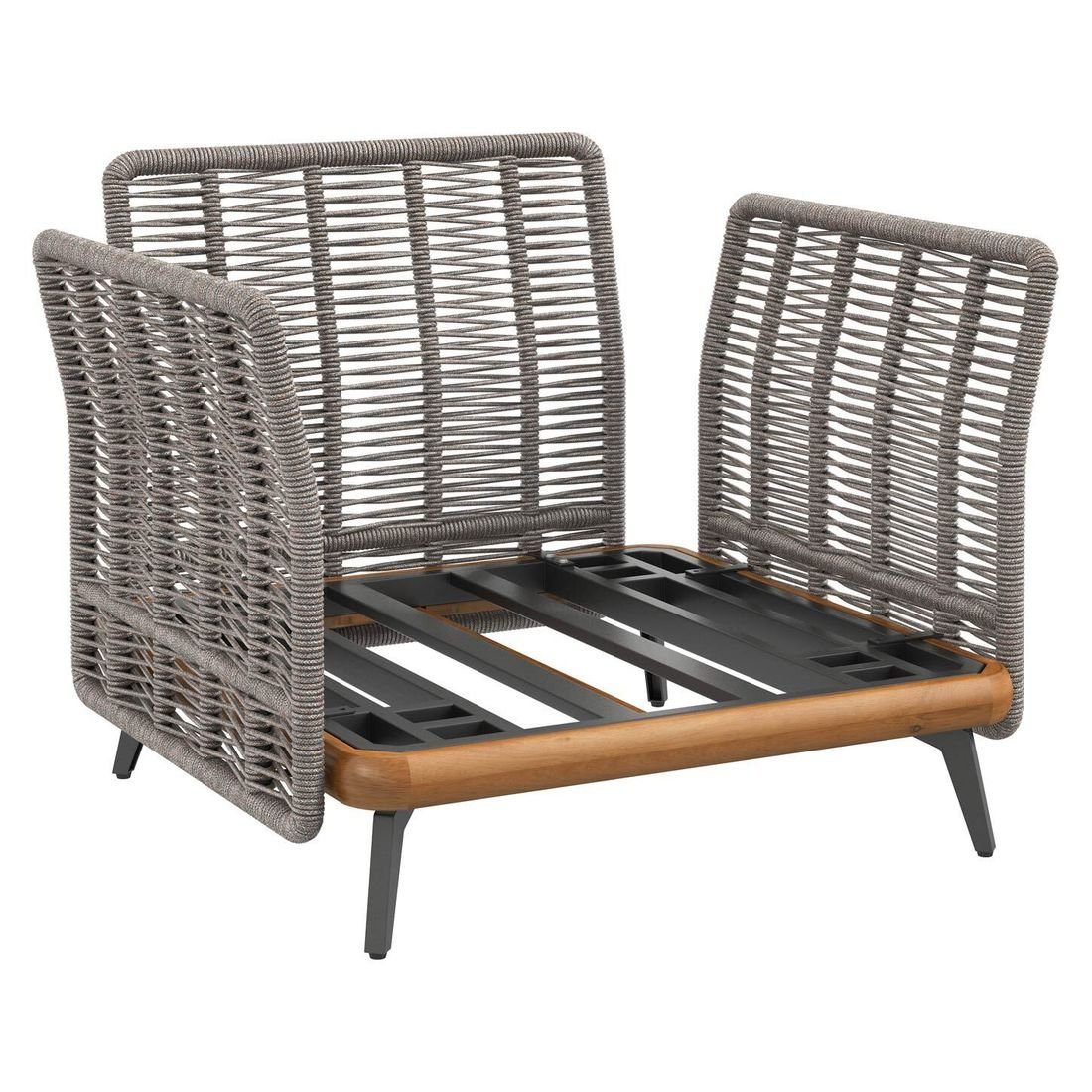 OUTLIV. Ava Loungeset inkl. Loungetisch Akazie/Rope/Polyester