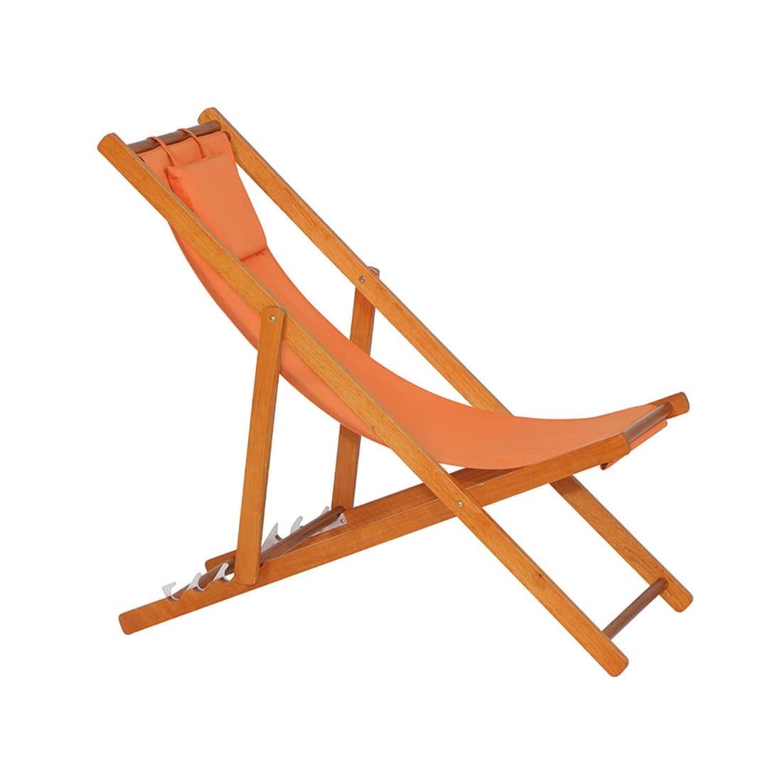 Siena Garden Faro Beach-Liegestuhl Holz/Textilene