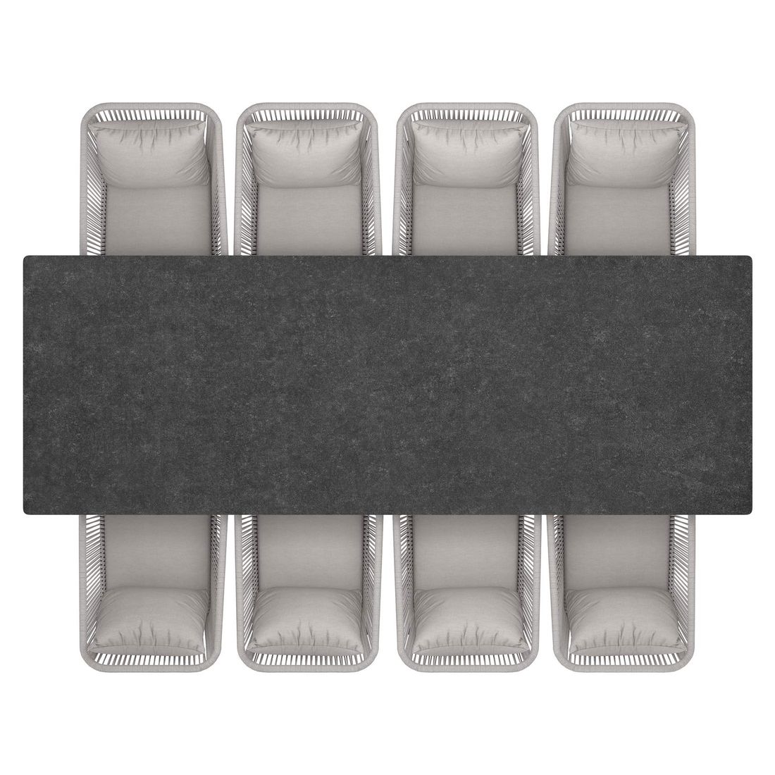OUTLIV. Alex Gartenmöbel-Set XL (8 Plätze) Tisch 280x100cm