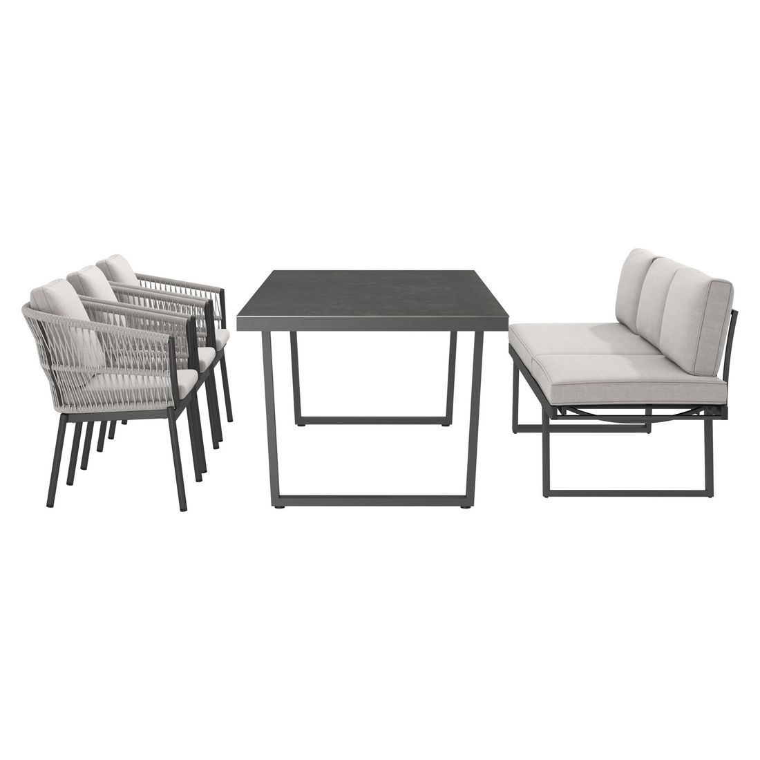 OUTLIV. Alicante Gartenmöbel-Set L (6 Plätze) Tisch 220x100cm