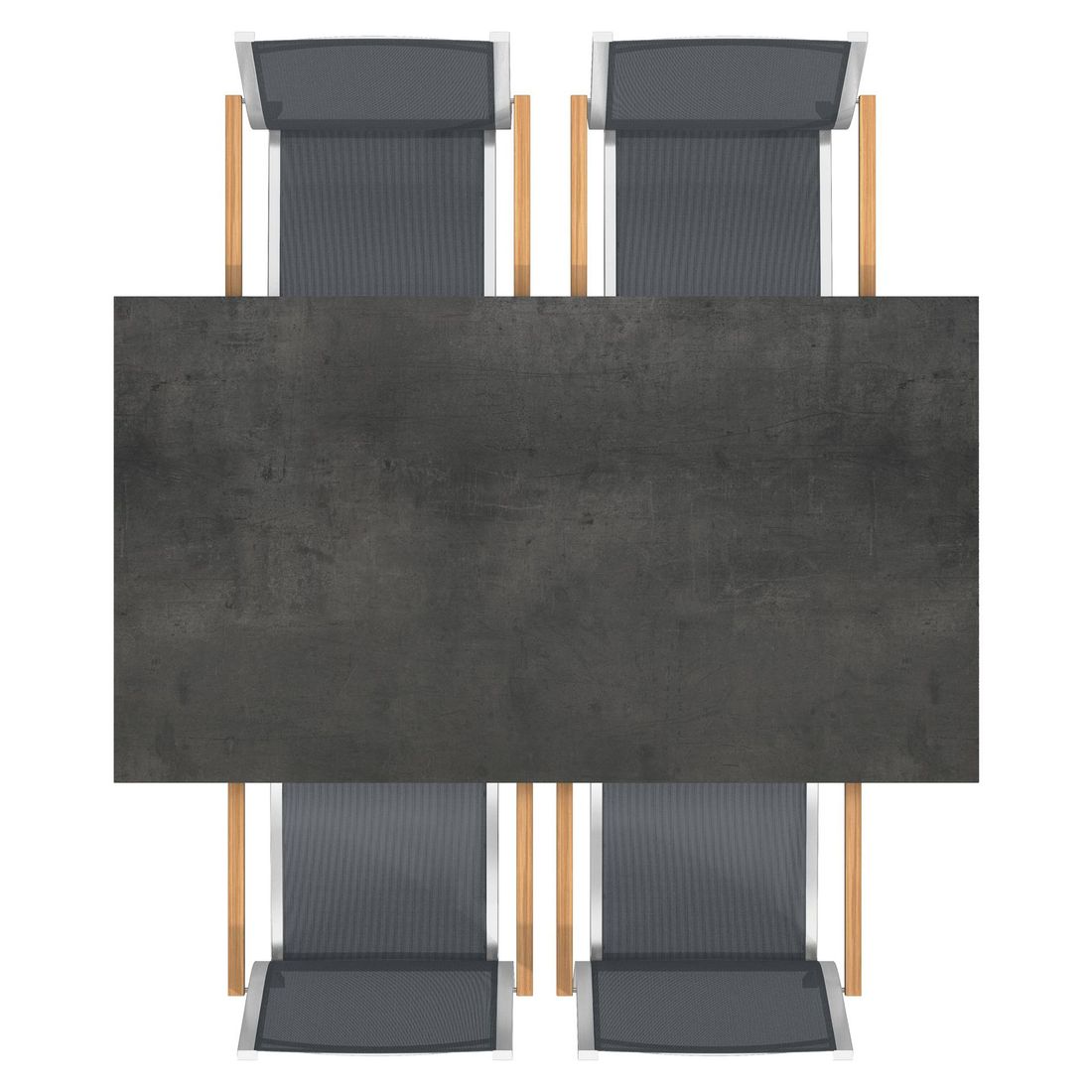 Stern Cardiff Gartenmöbel-Set 5-tlg. Tisch 160x90cm