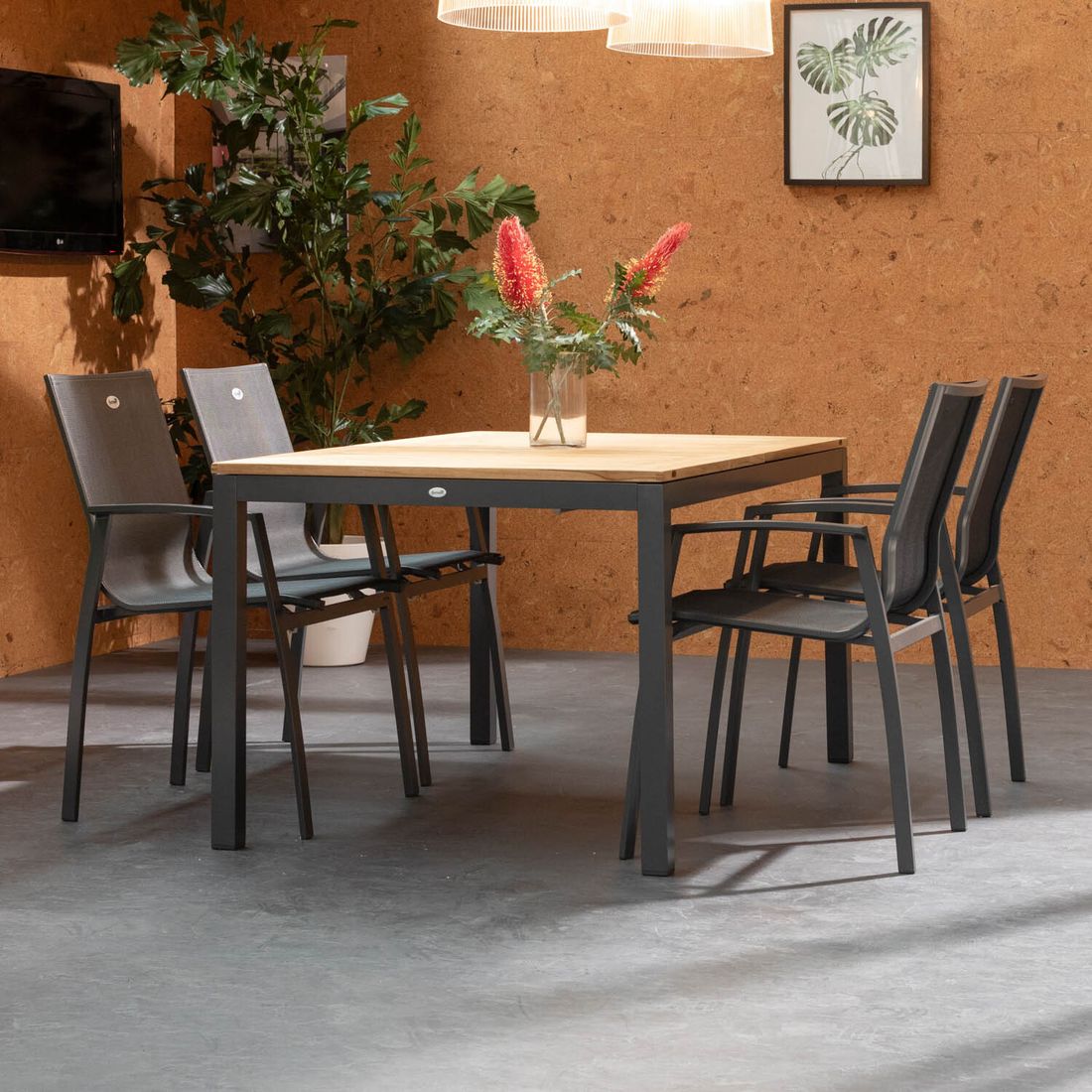 Hartman South Wales Ausziehtisch 150/210x90cm Aluminium/Teak