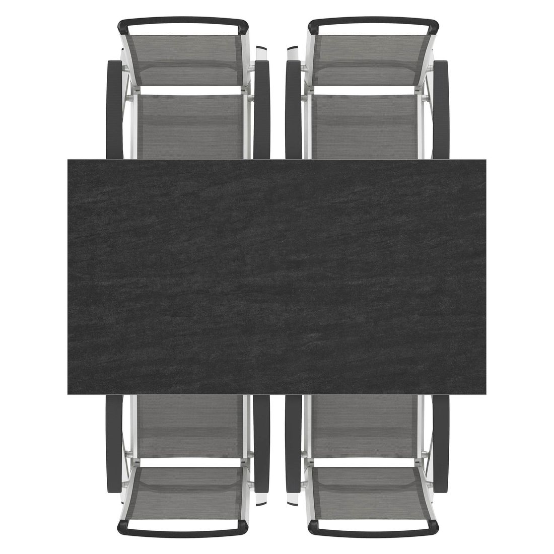 Kettler Forma II Gartenmöbel-Set M verstellbar (4 Plätze) mit OUTLIV. Tisch 160x90cm