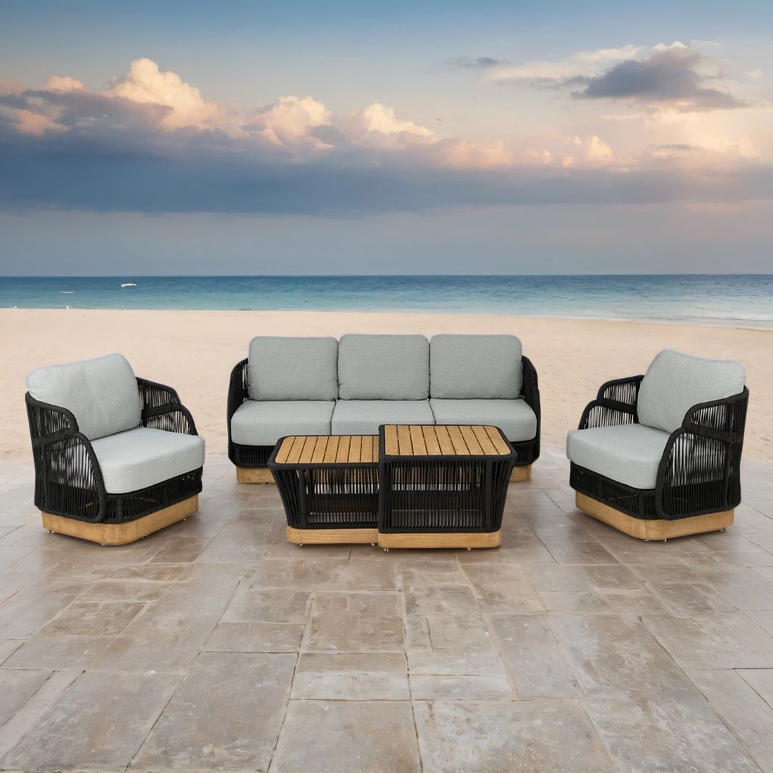 OUTLIV. Lina Loungeset Akazie/Rope/Olefin