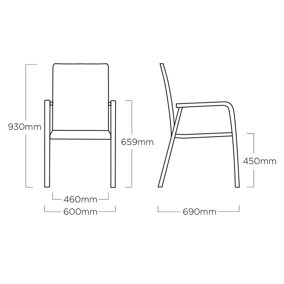 Kettler Forma II Gartenmöbel-Set M (4 Plätze) mit OUTLIV. Tisch 160x90cm